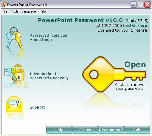 PowerPoint Password Screenshot